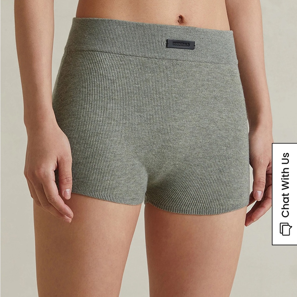 Fear of God ESSENTIALS Women's Concrete Heather Knit Boxer Shorts